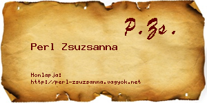 Perl Zsuzsanna névjegykártya